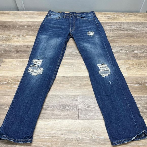 LEVI'S 514 Straight Leg Med Wash Blue Denim Jeans Men's Size W 36 L 36 - Picture 11 of 11